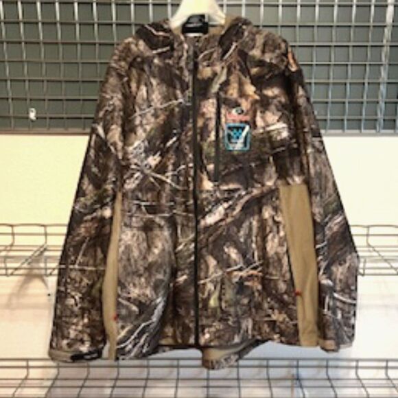 Camouflage Waterproof Hunting Jacket . Size: XL {46-48} . w/ Hoodie . Mossy Oak - Picture 3 of 5